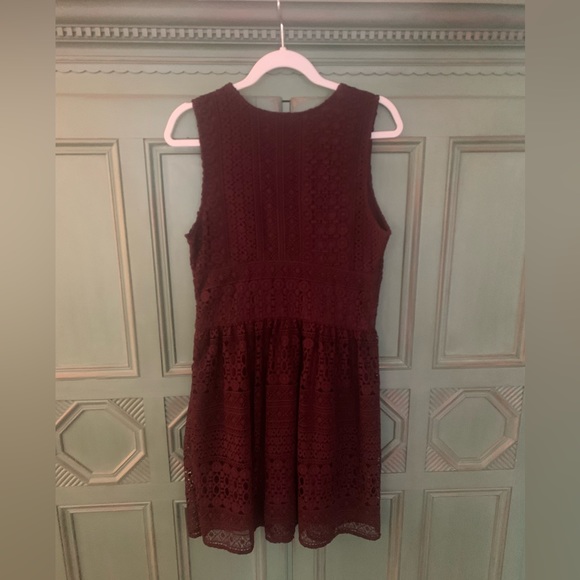 Burgundy Lace Dress - Picture 2 of 3